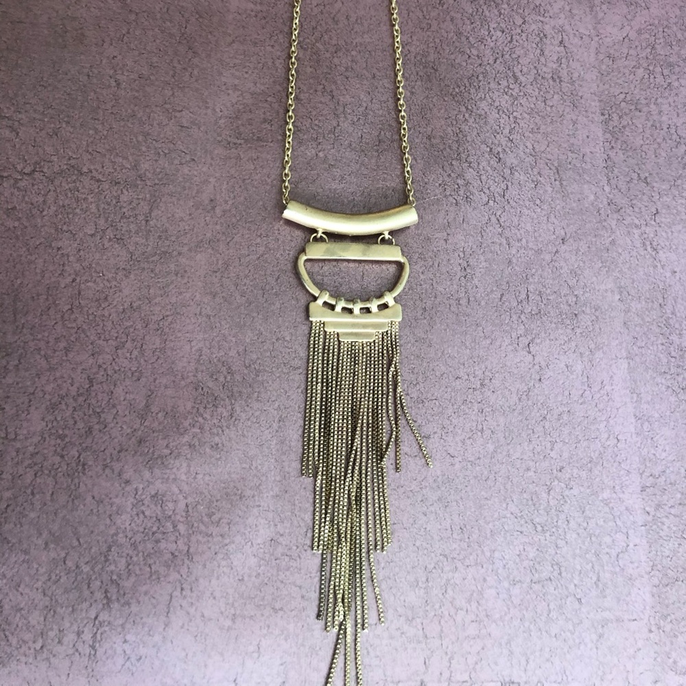 Matte gold statement necklace